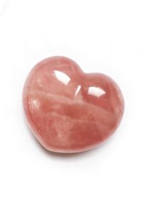 Piedra preciosa corazón en cuarzo rosa