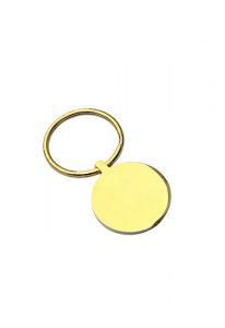 Llavero para cenizas en acero inoxidable 'Círculo' dorado