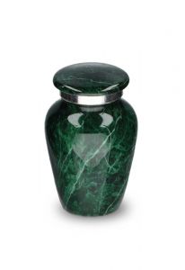 Urna funeraria pequeña 'Elegance' con aspecto de piedra natural verde