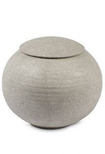 Urna para cenizas porcelana 'Sfera' beige obscuro