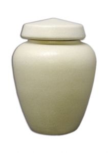 Urna funeraria cerámica incineración Beige
