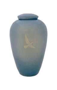Urna funeraria cerámica con paloma