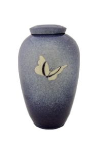 Urna funeraria cerámica con mariposa