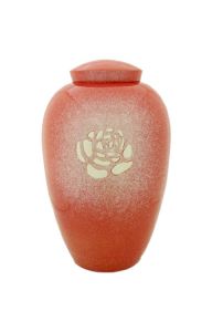 Urna funeraria cerámica con una rosa