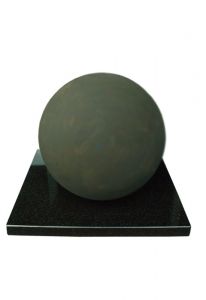 Urna funeraria bronce sobre zócalo de granito