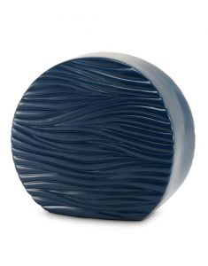 Urna para cenizas cerámica 'Olas que fluyen' azul
