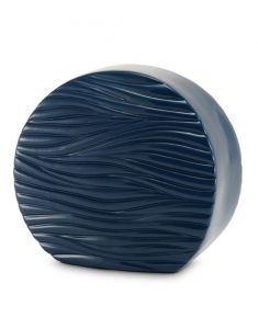Urna para cenizas cerámica 'Olas que fluyen' azul