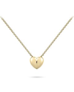 Colgante conmemorativa corazón de chapado en oro amarillo con collar - REBAJAS