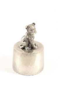 Urna plata Yorkshire terrier estaño
