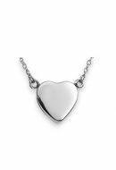 Collar para cenizas con corazón de acero inoxidable - rellenable