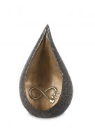 Urna cenizas en forma de gota 'Infinito' con mariposas de bronce
