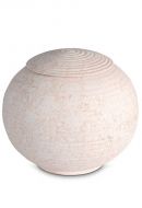 Urna para cenizas de porcelana 'Sfera' - Relieve coral rosa
