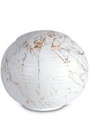 Urna para cenizas de porcelana 'Sfera' - Mármol de Carrara con vetas doradas