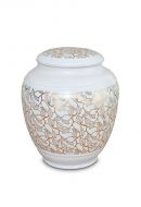 Mini urna funeraria de porcelana 'Classica' | Hojas de oro puro