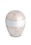 Mini urna para cenizas de porcelana 'Planet' - Pure Gold Stardust