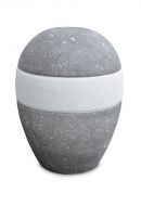 Urna para cenizas de porcelana 'Planet' - Piedra azul belga y hielo