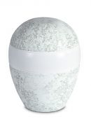 Urna para cenizas de porcelana 'Planet' - Relieve de agua marina - verde