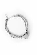 Pulsera para cenizas con corazón de acero inoxidable - rellenable