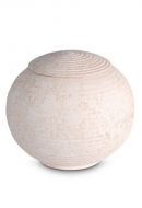 Mini urna para cenizas de porcelana 'Sfera' - Relieve coral rosa
