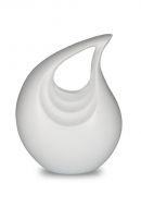 Urna para cenizas aluminio 'Lágrima' blanco